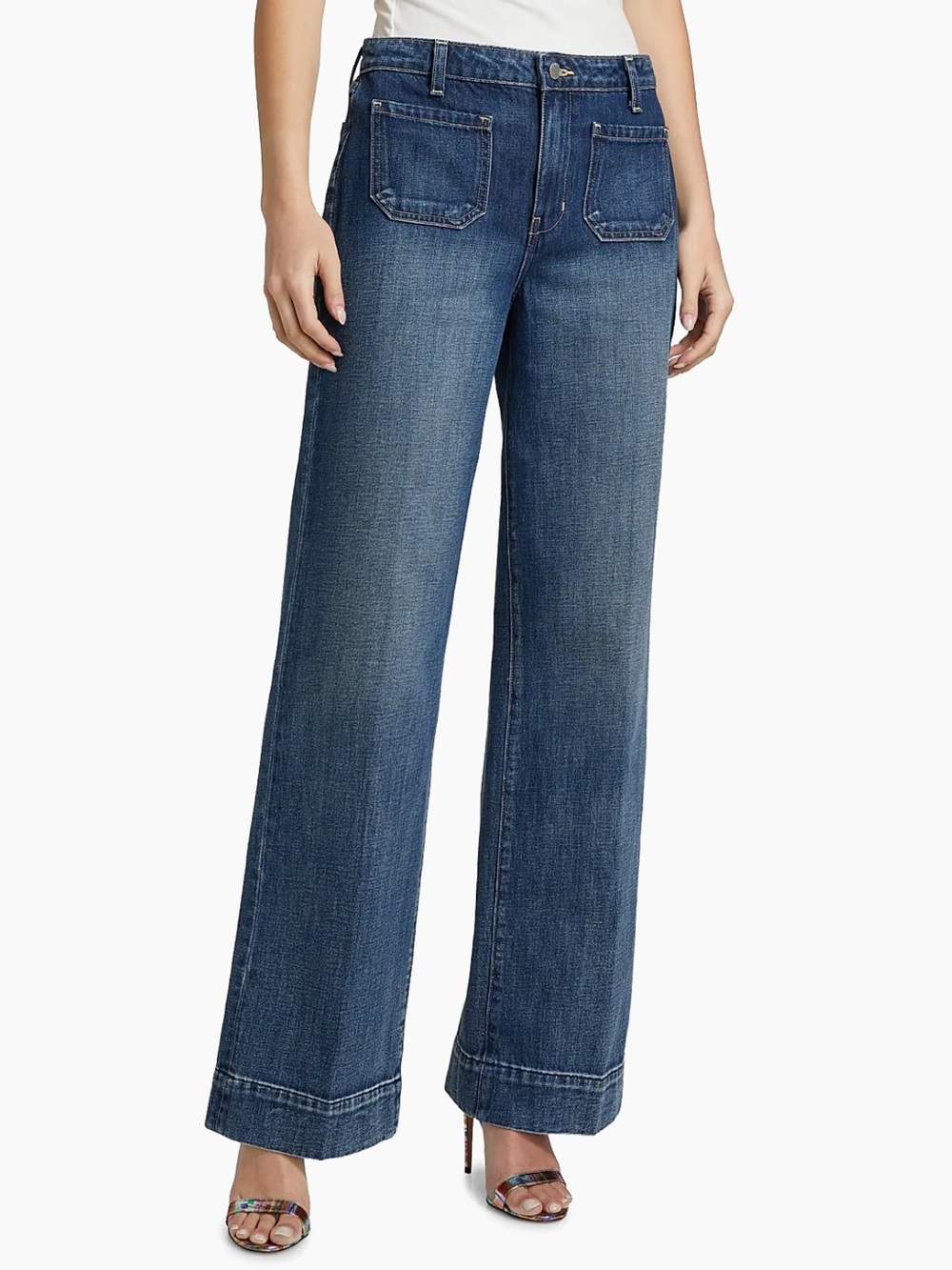 L'AGENCE Wide-Leg Jeans in Blue Wash size 26 with tags